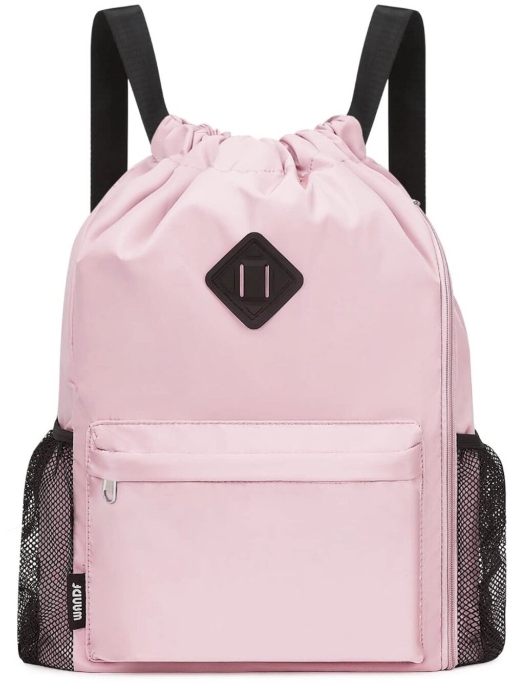 Wandf Gym Sports Drawstring Backpack with Shoes Compartment